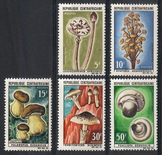 Znaczek Republika Środkowoafrykańska 1967 Mi 132-136 Czyste **