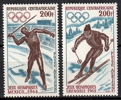Znaczek Republika Środkowoafrykańska 1968 Mi 158-159 Czyste **