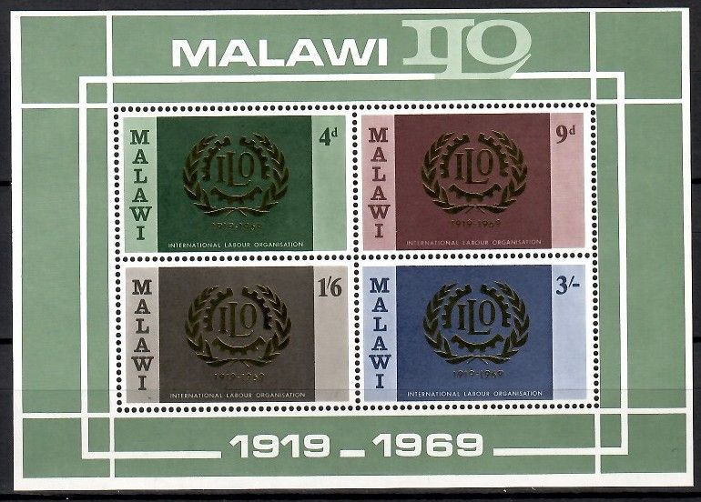Znaczek Malawi 1969 Mi bl 13 Czyste **