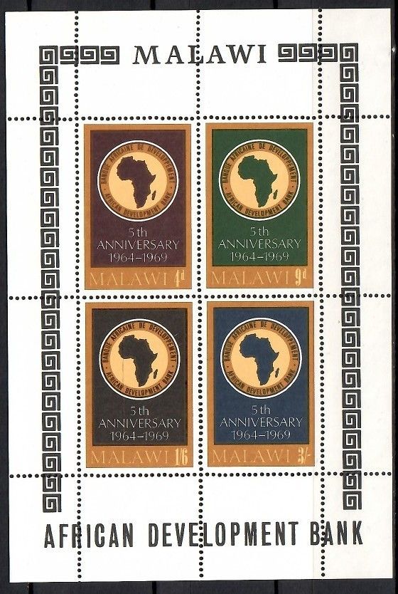 Znaczek Malawi 1969 Mi bl 15 Czyste **