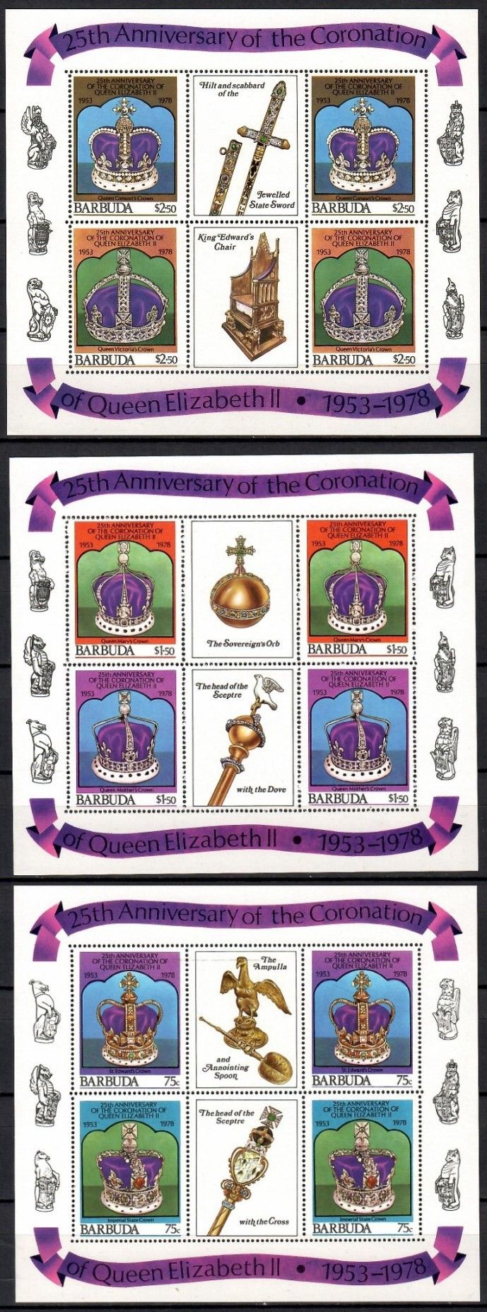 Znaczek Barbuda 1978 Mi 394-399 Czyste **