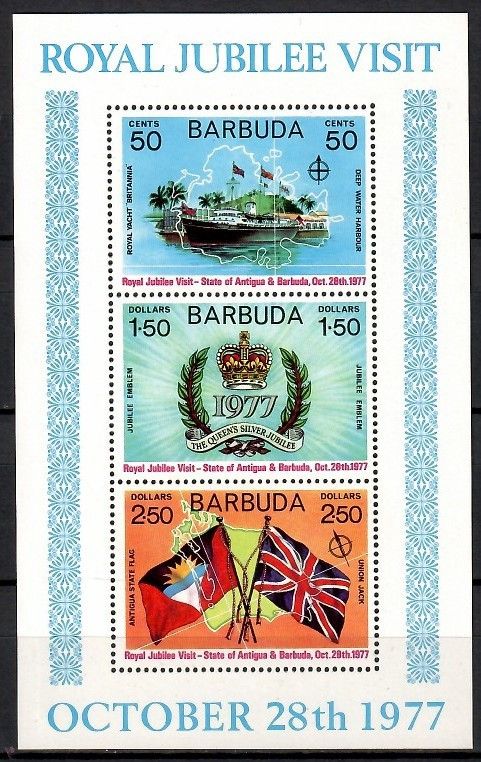 Znaczek Barbuda 1977 Mi bl 26 Czyste **