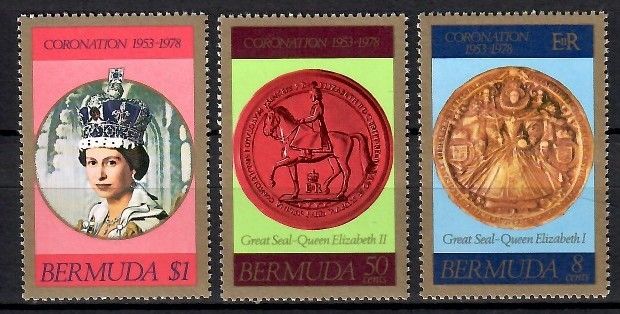 Znaczek Bermudy 1978 Mi 349-351 Czyste **