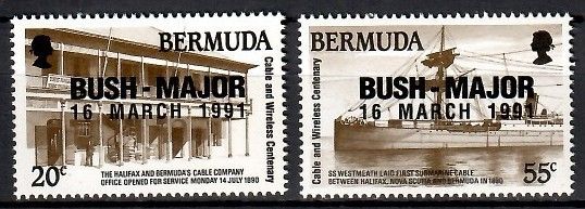 Znaczek Bermudy 1991 Mi 594-595 Czyste **
