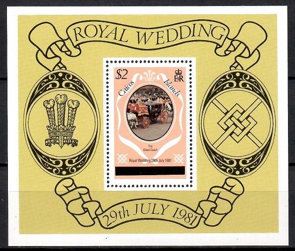 Znaczek Caicos Islands 1981 Mi bl 1I Czyste **