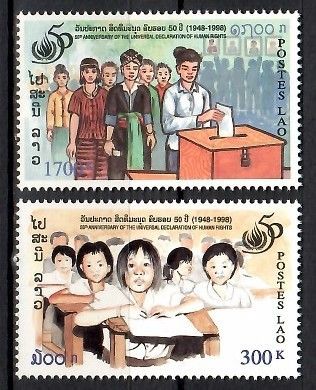 Znaczek Laos 1998 Mi 1643-1644 Czyste **