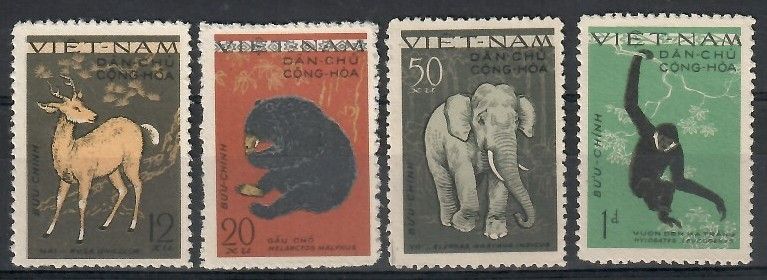 Znaczek Wietnam 1961 Mi 154-157 Czyste **