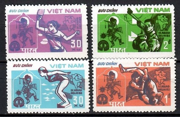 Znaczek Wietnam 1982 Mi 1268-1271 Czyste **