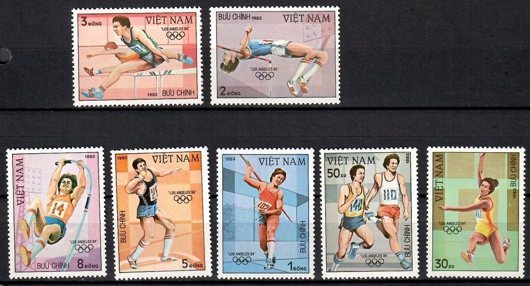 Znaczek Wietnam 1983 Mi 1344-1350 Czyste **