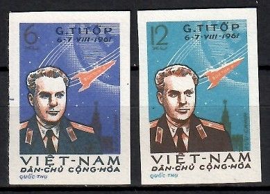 Znaczek Wietnam 1961 Mi 181-182B Czyste **