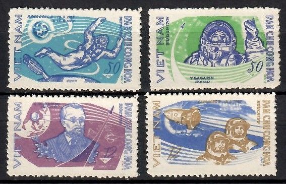 Znaczek Wietnam 1965 Mi 401-404 Czyste **