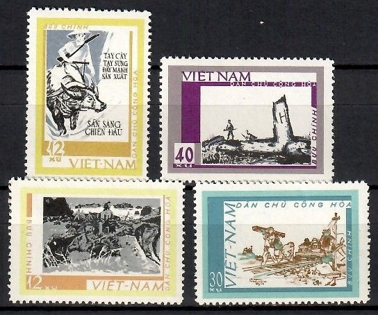 Znaczek Wietnam 1968 Mi 559-562 Czyste **