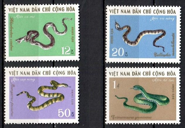 Znaczek Wietnam 1970 Mi 641-644 Czyste **