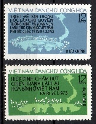 Znaczek Wietnam 1975 Mi 788-789 Czyste **
