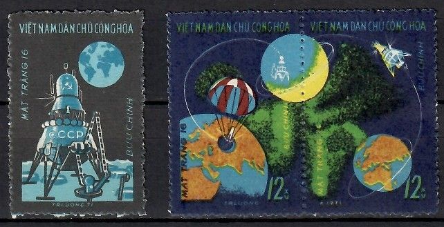 Znaczek Wietnam 1971 Mi 669-671 Czyste **