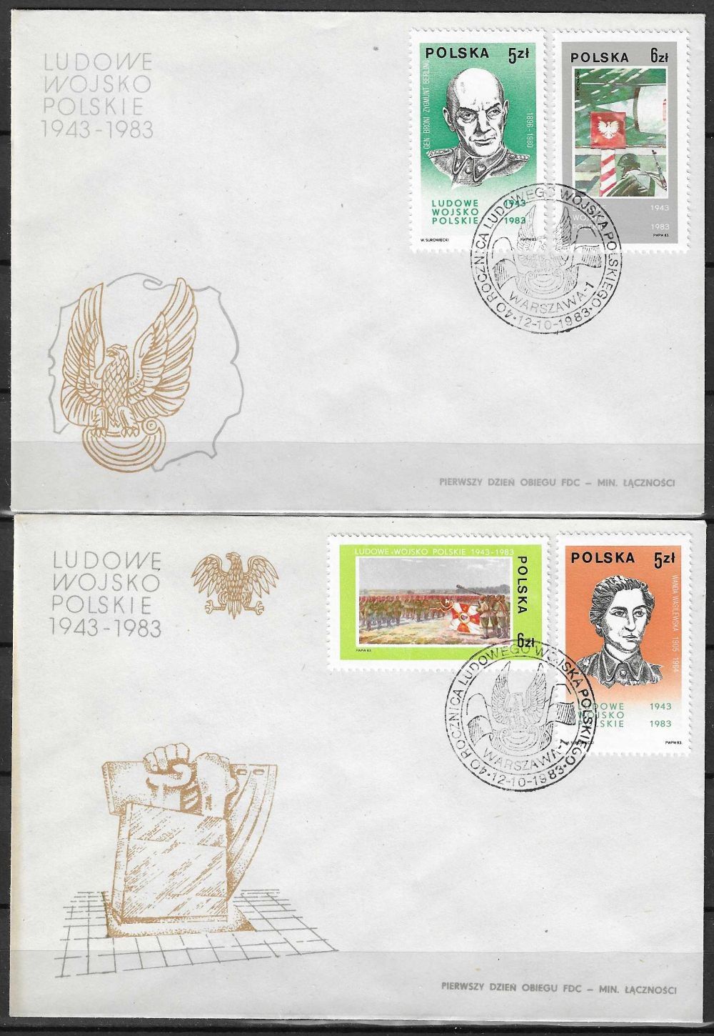 Znaczek Polska 1983 Mi 2884-2886 Fi 2735-2738 FDC