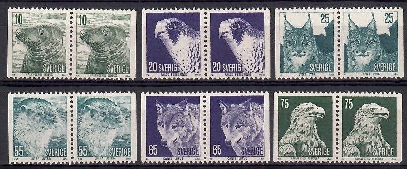 Znaczek Szwecja 1973 Mi 820-825yDl,Dr Czyste **