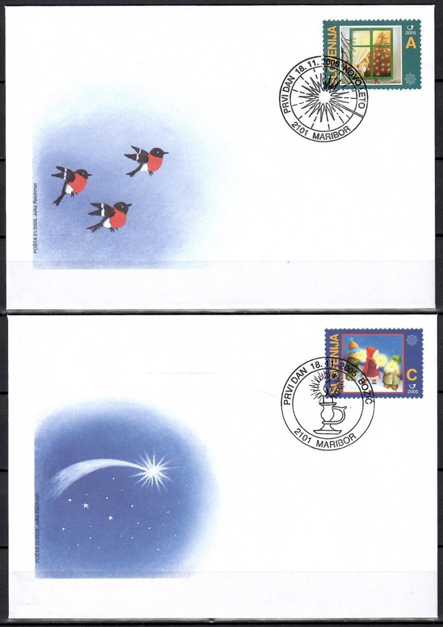 Znaczek Słowenia 2005 Mi 564-565 FDC