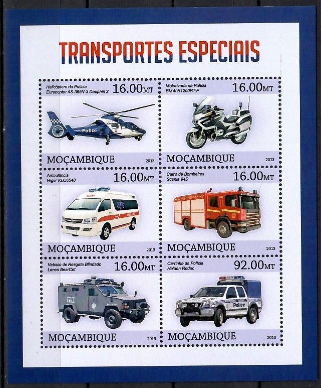 Znaczek Mozambik 2013 Mi ark 6525-6530 Czyste **