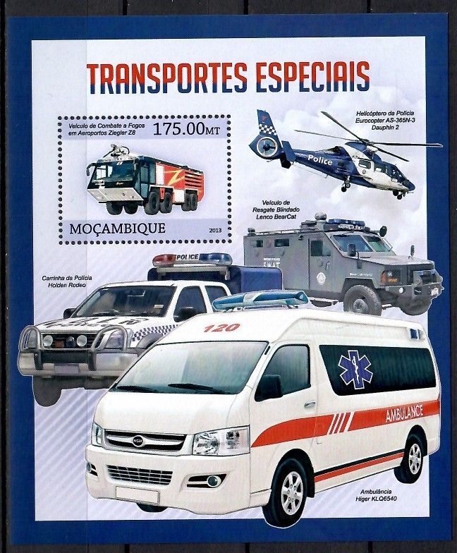Znaczek Mozambik 2013 Mi bl 751 Czyste **
