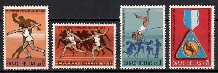 Znaczek Grecja 1969 Mi 1006-1009 Czyste **
