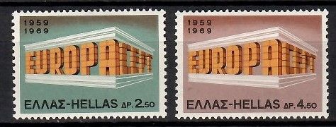 Znaczek Grecja 1969 Mi 1004-1005 Czyste **