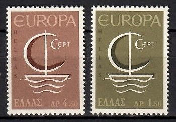 Znaczek Grecja 1966 Mi 919-920 Czyste **