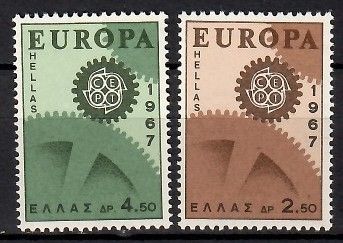 Znaczek Grecja 1967 Mi 948-949 Czyste **