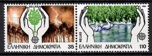 Znaczek Grecja 1986 Mi 1630-1631A Czyste **