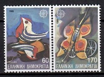 Znaczek Grecja 1989 Mi 1721-1722A Czyste **