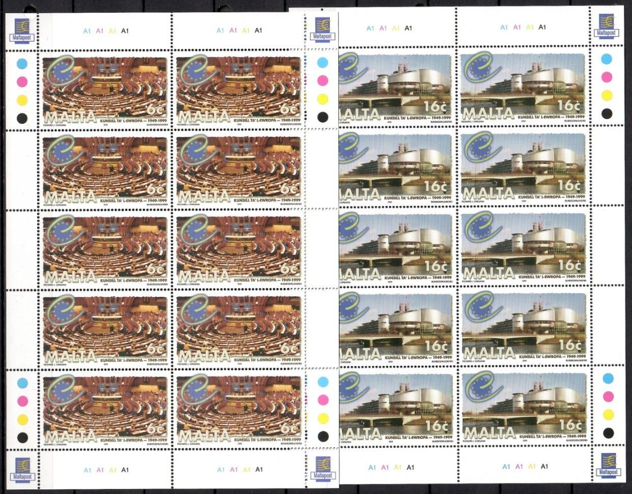 Znaczek Malta 1999 Mi ark 1063-1064 Czyste **