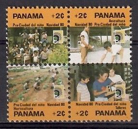Znaczek Panama 1980 Mi zwa 86-89 Czyste **