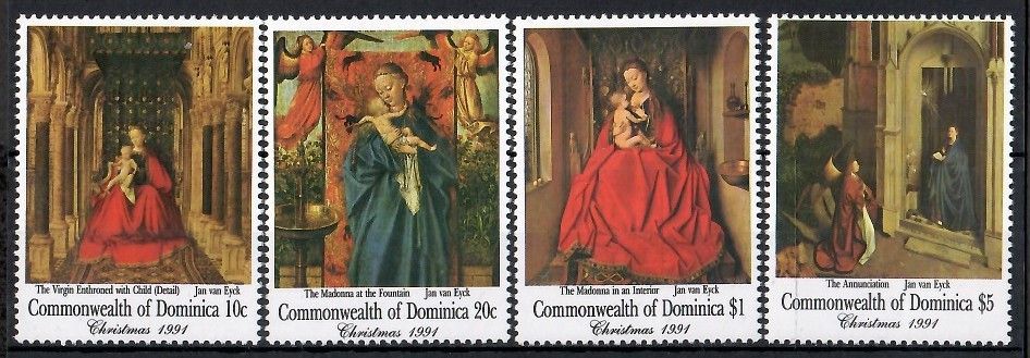 Znaczek Dominika 1991 Mi 1480-1481+1485+1487 Czyste **