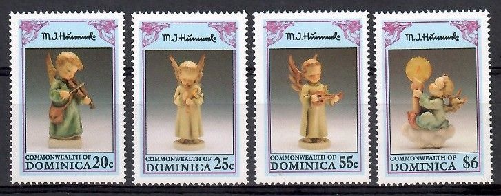 Znaczek Dominika 1992 Mi 1596-1598+1603 Czyste **
