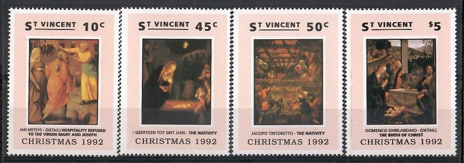 Znaczek St. Vincent 1992 Mi 2115+2117-2118+2126 Czyste **