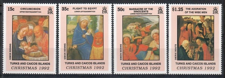 Znaczek Turks i Caicos 1992 Mi 1081-1083+1087 Czyste **
