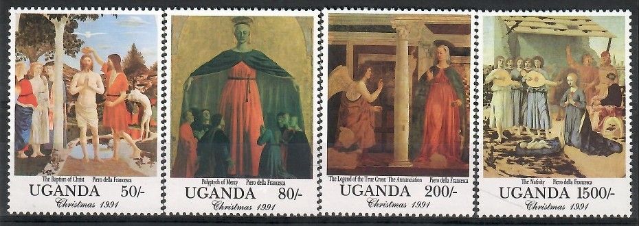 Znaczek Uganda 1991 Mi 1009-1010+1012+1015 Czyste **