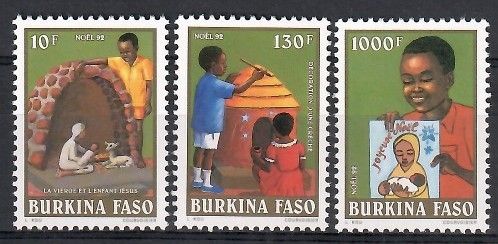 Znaczek Burkina Faso 1992 Mi 1277-1279 Czyste **