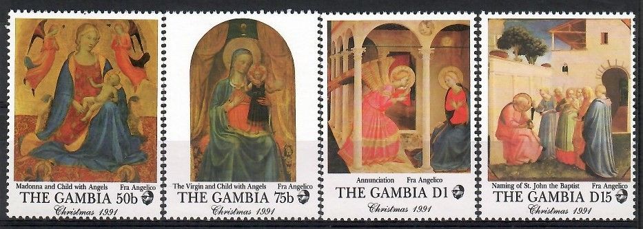 Znaczek Gambia 1991 Mi 1285-1287+1291 Czyste **