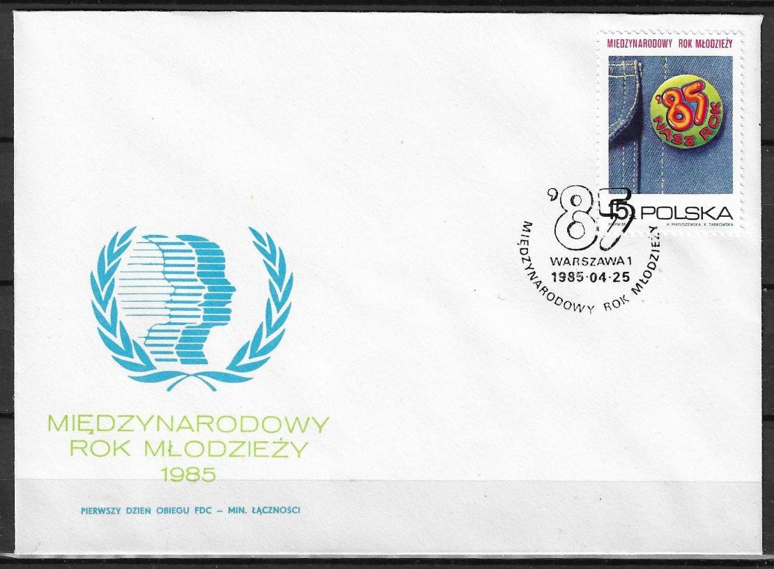 Znaczek Polska 1985 Mi 2969 Fi 2821 FDC