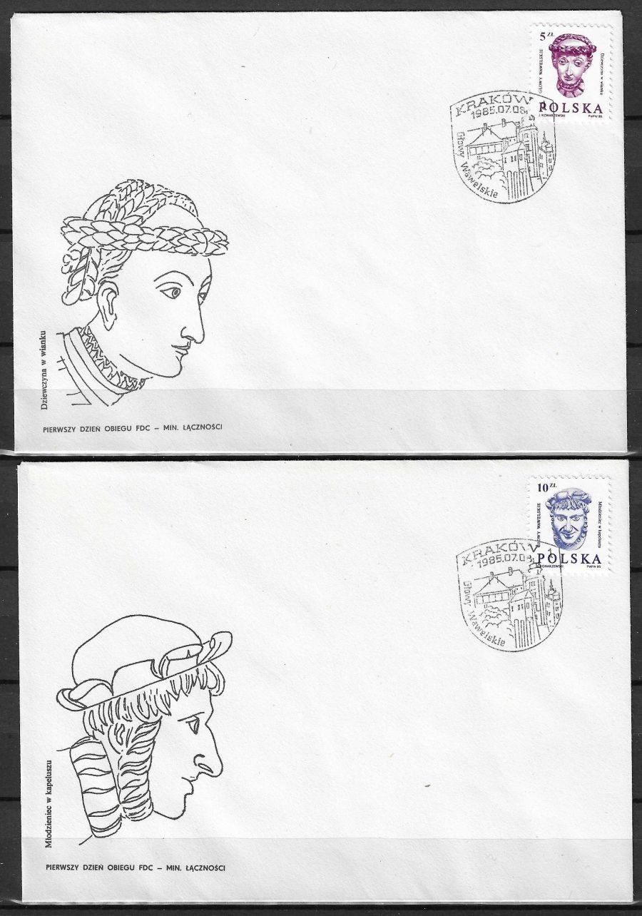 Znaczek Polska 1985 Mi 2986-2987 Fi 2838-2839 FDC