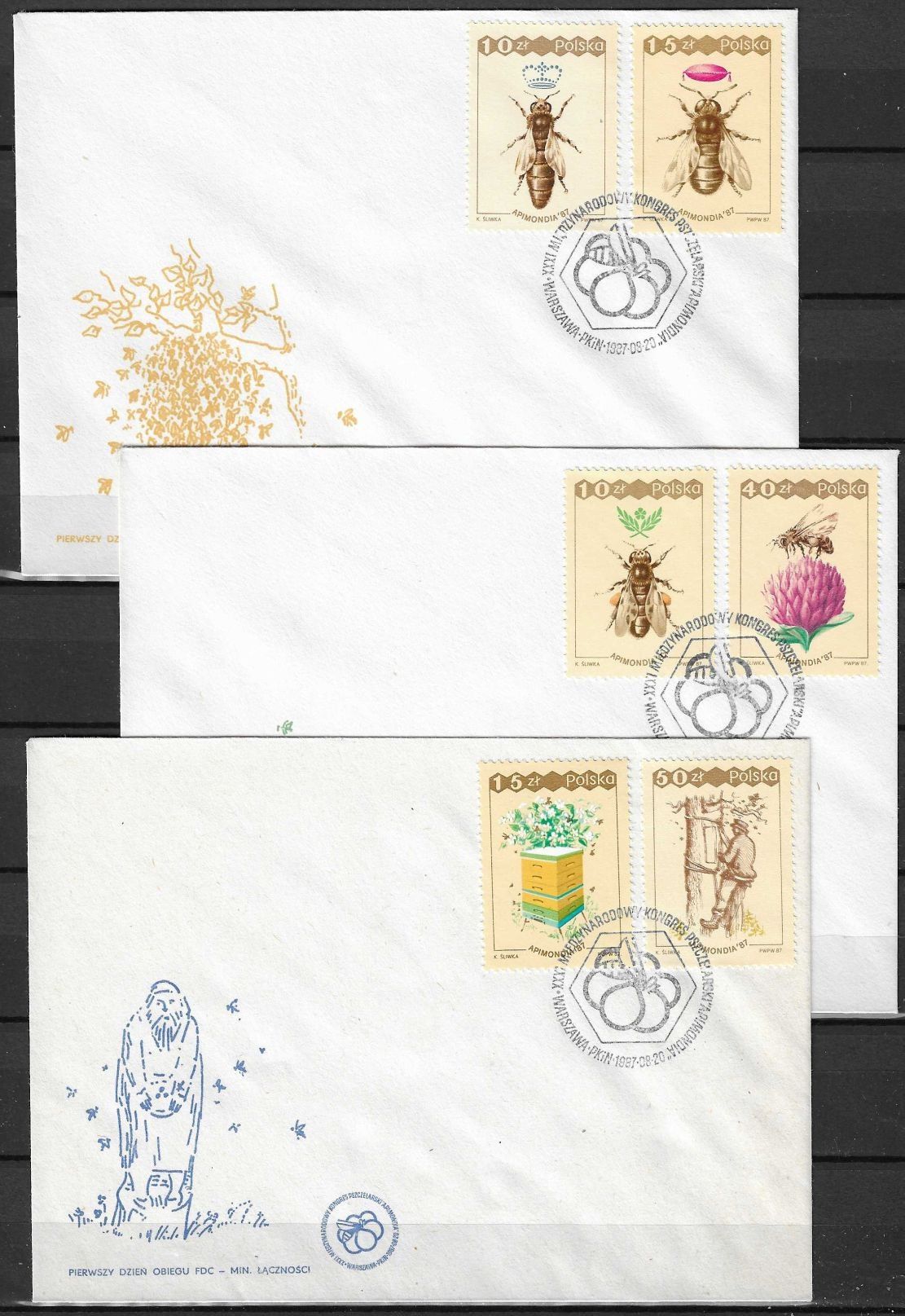 Znaczek Polska 1987 Mi 3106-3111 Fi 2958-2963 FDC