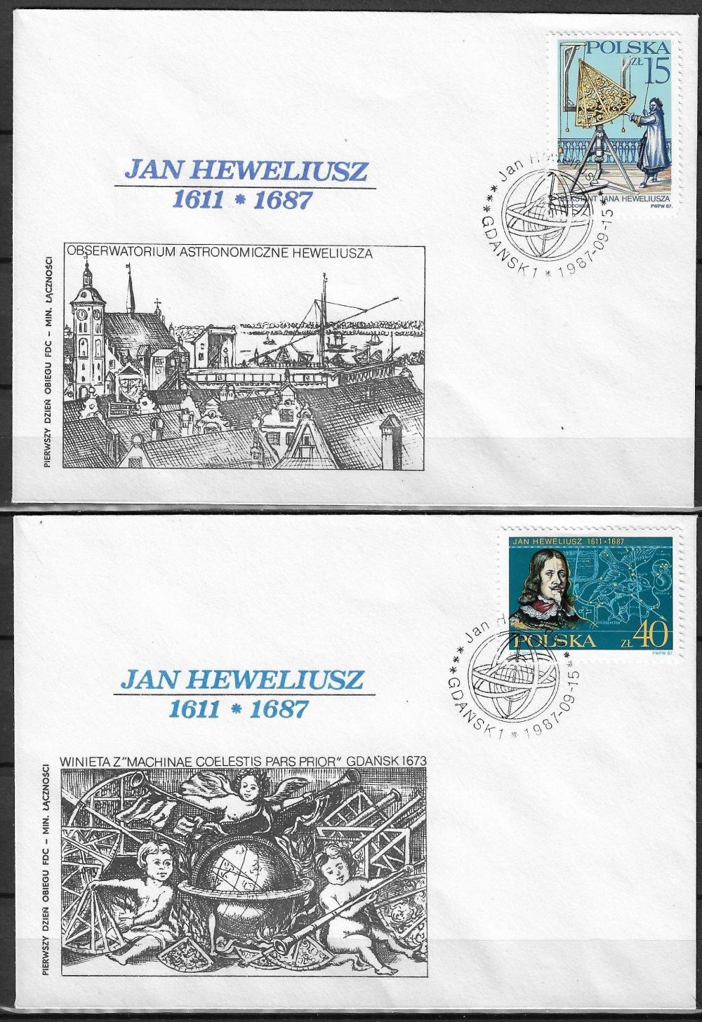Znaczek Polska 1987 Mi 3116-3117 Fi 2968-2969 FDC