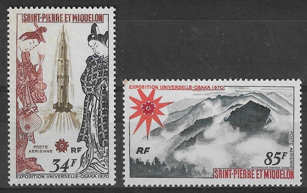 Znaczek Saint Pierre i Miquelon 1970 Mi 453-454 Czyste **
