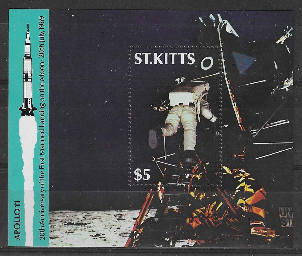 Znaczek Saint Kitts i Nevis 1989 Mi bl 9 Czyste **