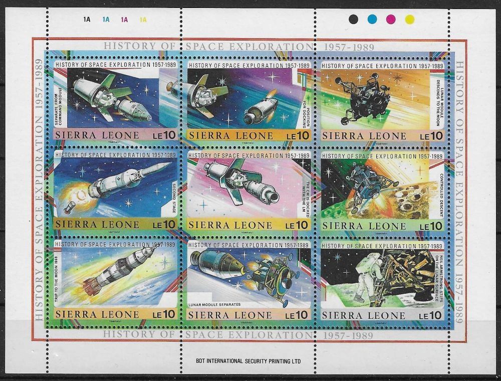 Znaczek Sierra Leone 1989 Mi ark 1221-1229 Czyste **