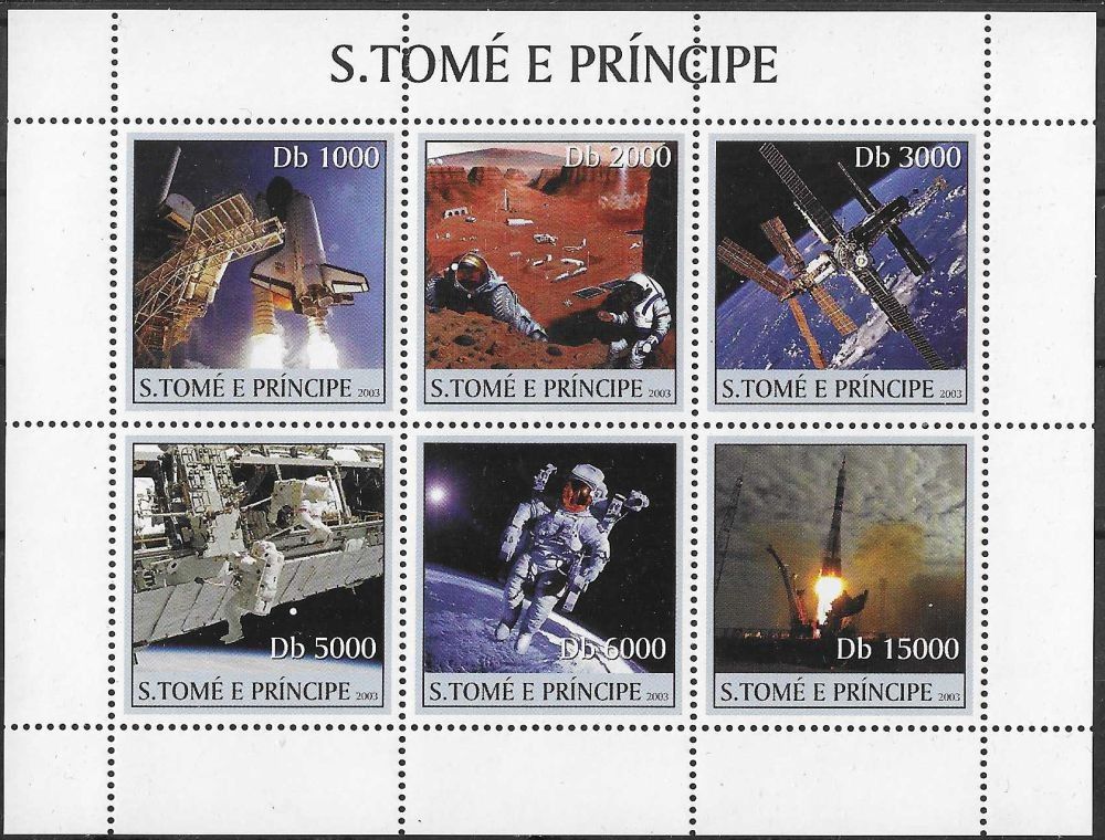 Znaczek Wyspy Św. Tomasza i Książęca 2003 Mi ark 2206-2211 Czyste **