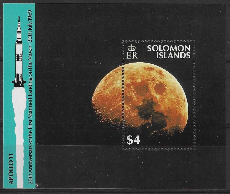 Znaczek Wyspy Salomona 1989 Mi bl 27 Czyste **
