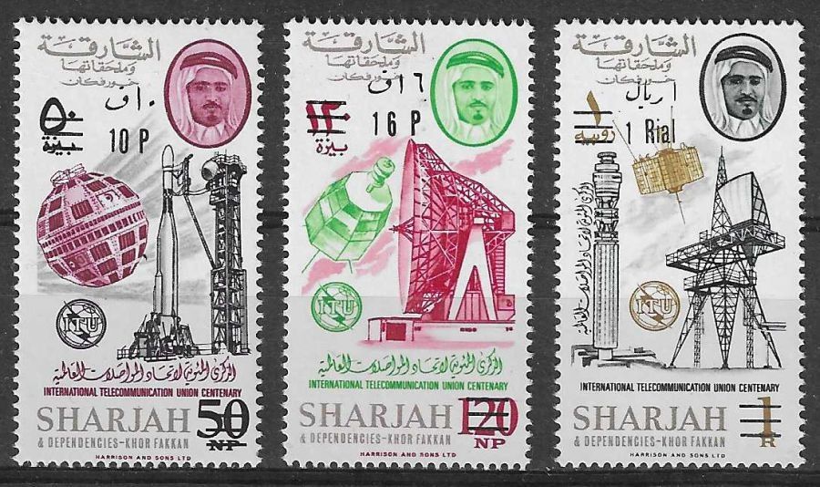 Znaczek Sharjah 1966 Mi 246-248 Czyste **