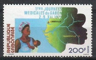 Znaczek Gabon 1979 Mi 716 Czyste **